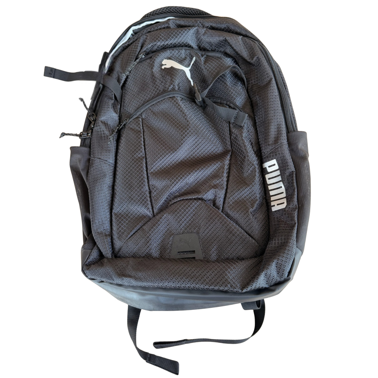 Puma Challenger 2 Backpack Multiple Pockets Adjustable Reflective Straps Black