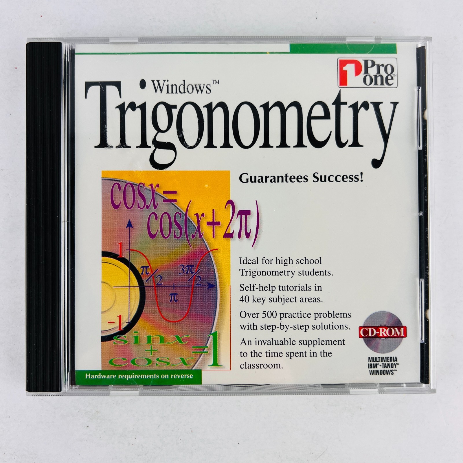 Trigonometry Mathematics PC On CD ROM Windows Pro One Software