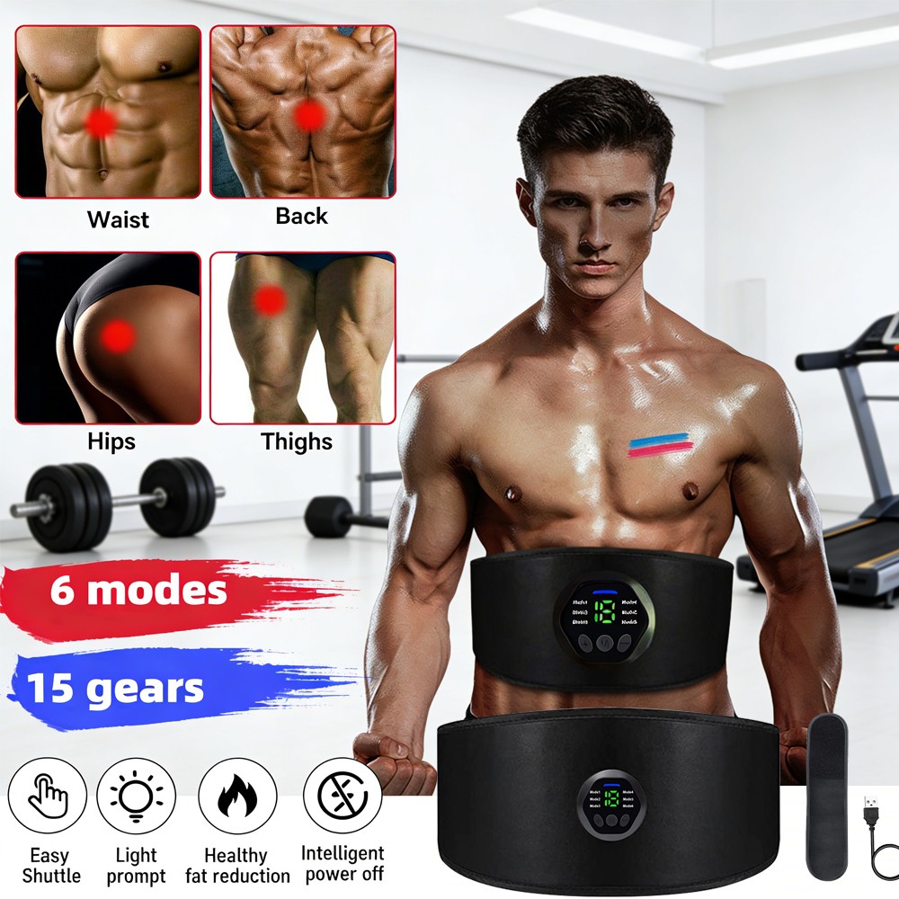 ABS Stimulator, Ab Machine, EMS Abdominal Toning Belt Muscle Toner Fitness Belt
