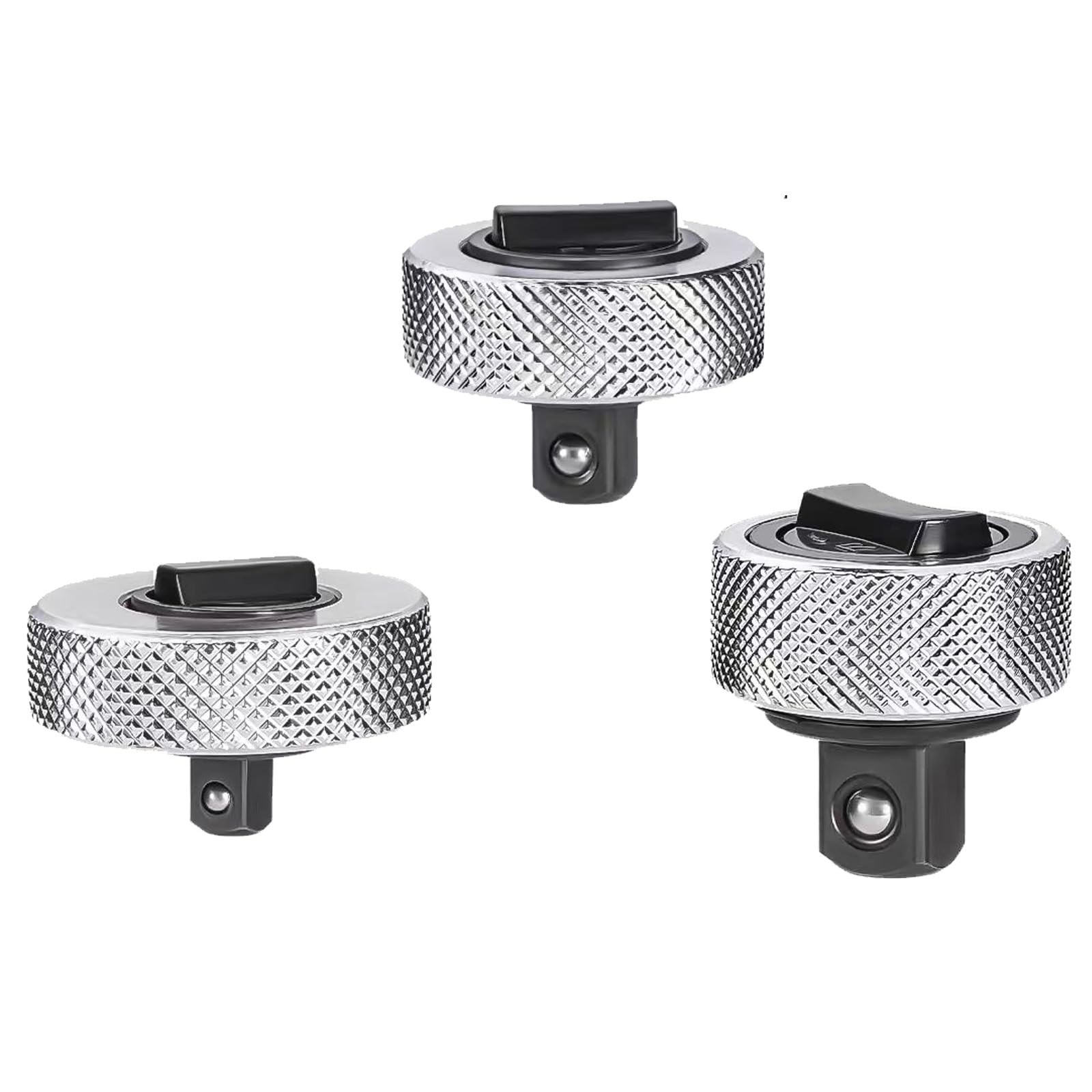 WINTOWIN 3PCS Reversible Thumbwheel Ratchet Wrench Set, Palm Silver