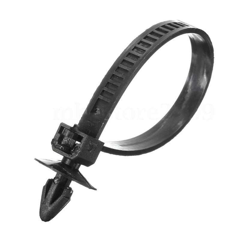 100pcs Self-locking Cable Tie Car Chassis Bundling Wire Harness Clips Fasteners
