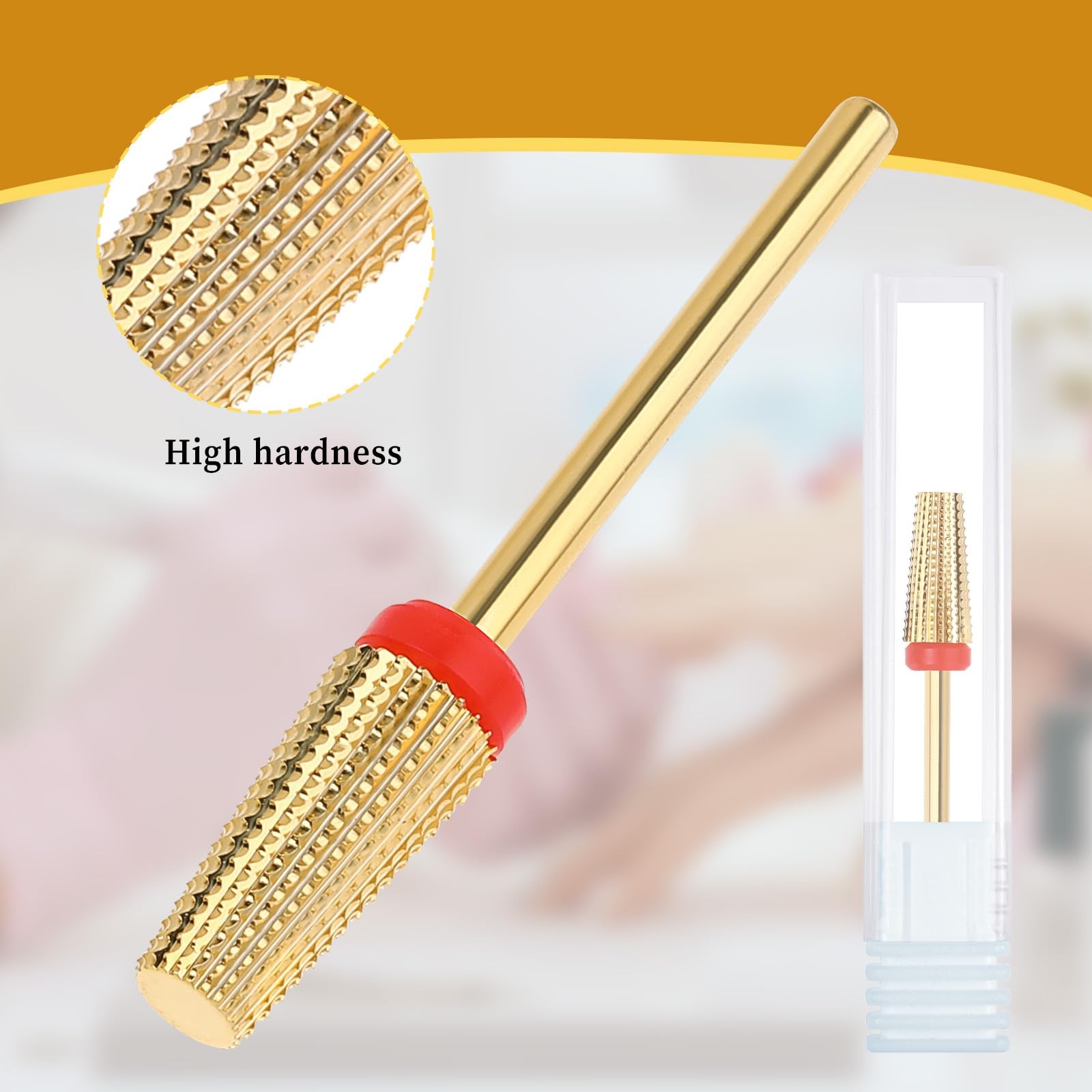 5 in 1 Nail Drill Bits Carbide Tungsten Two Way Rotate Gold