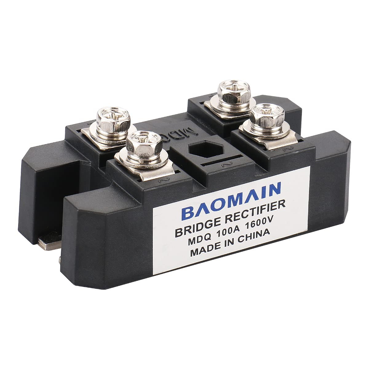 Baomain Bridge Rectifier MDQ-100A 100A 1600V Diode Module with Heat Sinks...