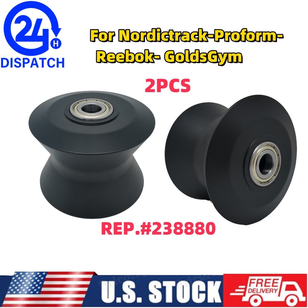 For Gold's Gym Cross Trainer 510 2pcs Elliptical Roller Wheel Repalcement 238880