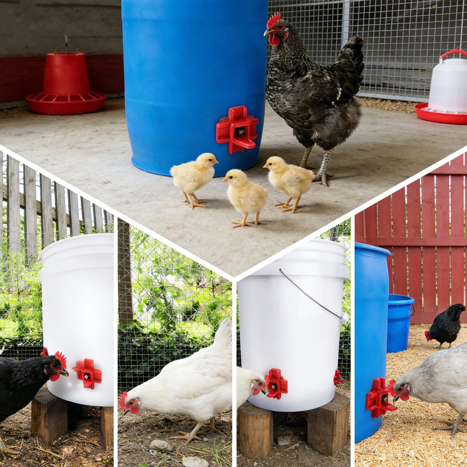 10 Pack Horizontal Side Mount Automatic Chicken Waterer Nipples for Poultry Coop