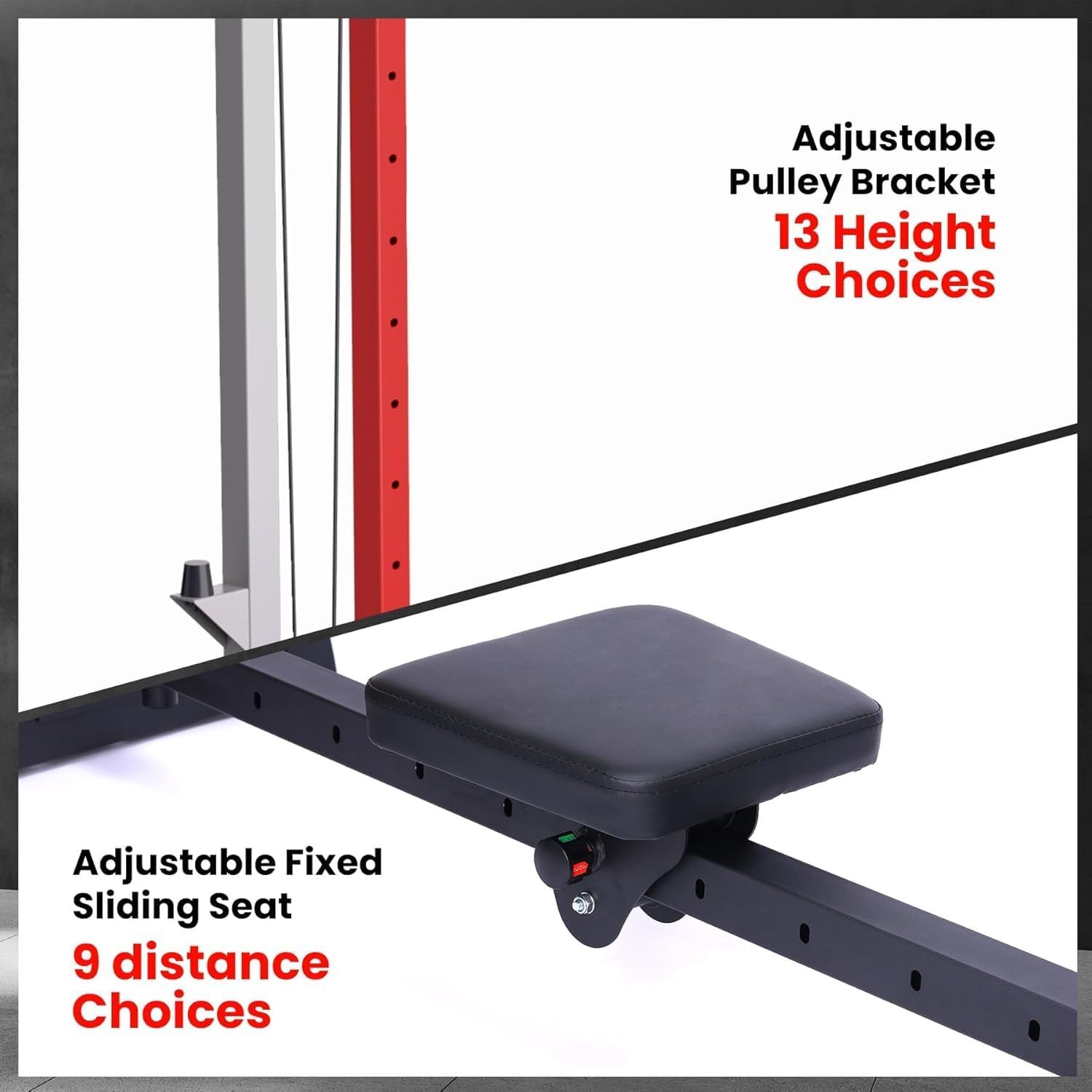 2in1 Rowing & Cable Machine ,LAT Pull Down & Low Row Cable Machine for Home Gym