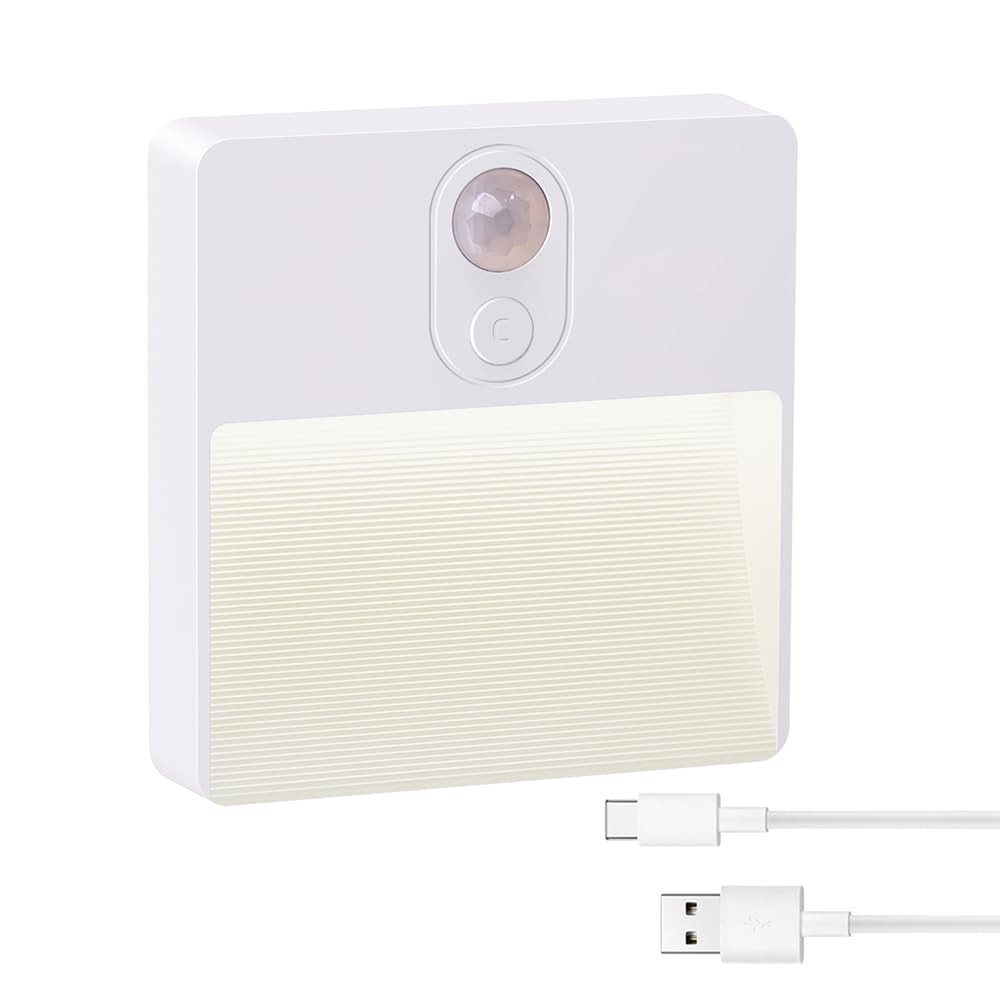 LED Motion Sensor Night Light, 7 Colors Rechargeable Magnetic Decor Wall Ligh...