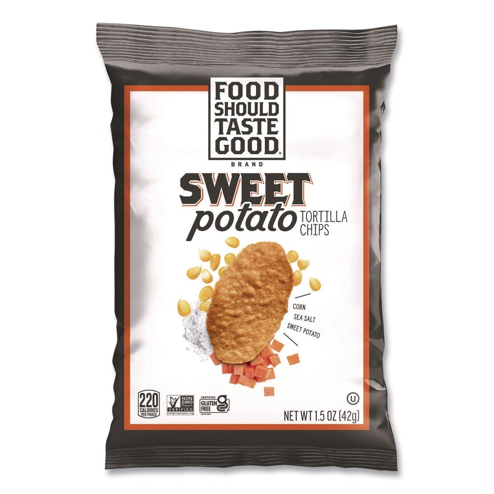 Advantus 77612 1.5 oz Tortilla Chips - Sweet Potato w/ Sea Salt (24/CT) New