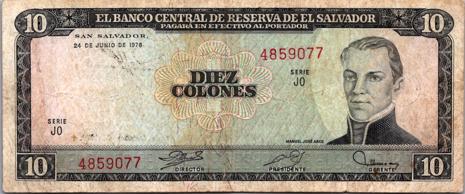 El Salvador 10 Colones VF-CVF Pick-118A