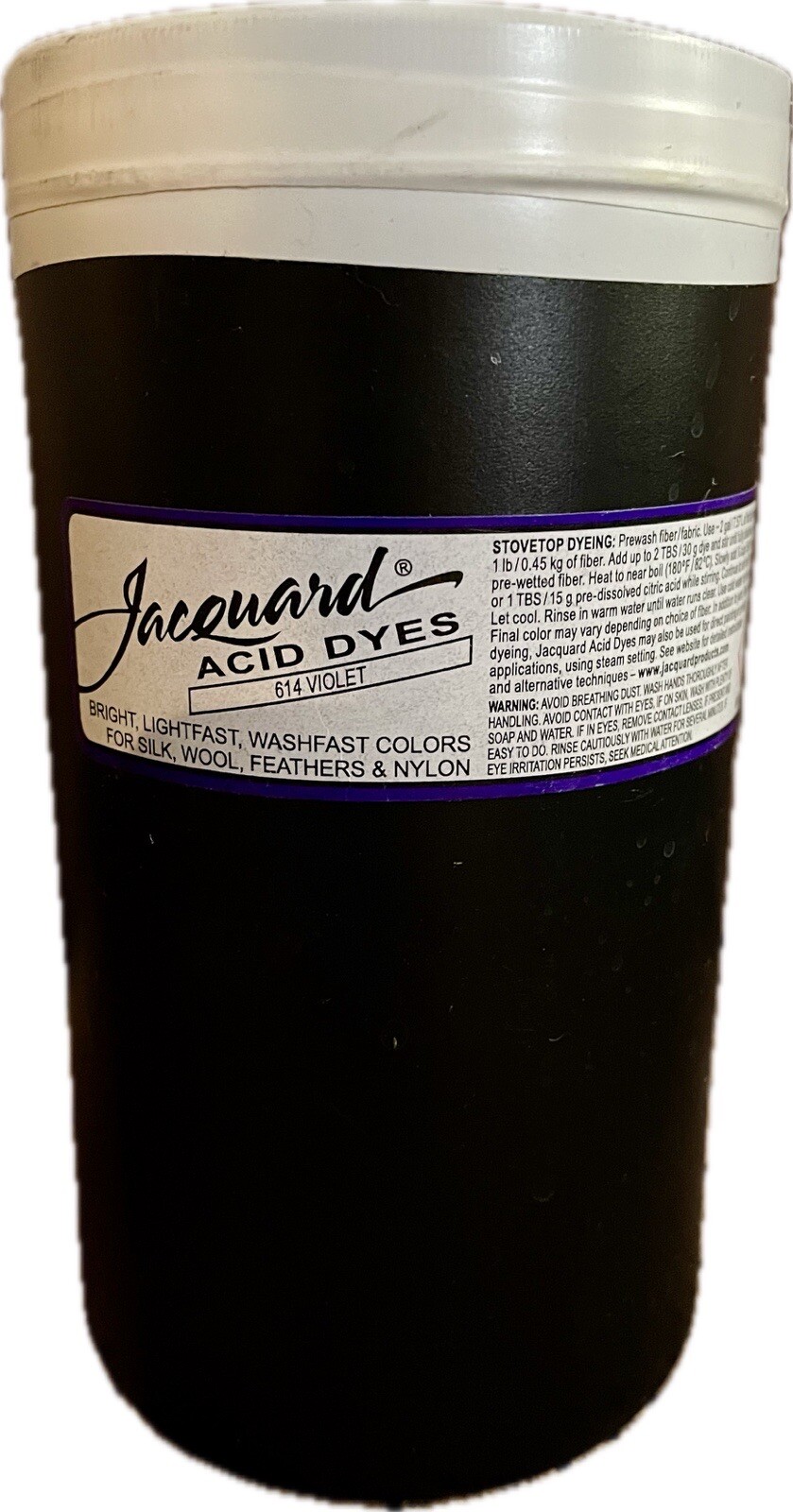 Jacquard Acid Dye for Wool, Silk and Other Protein Fibers, 1 Pound Jar - Violet