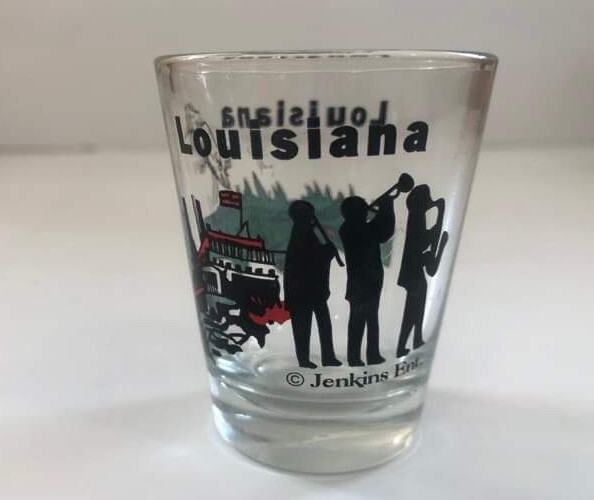 Louisiana Music And Alligators Shot Glass, COMBINED SHIPPING (SEE STORE)
