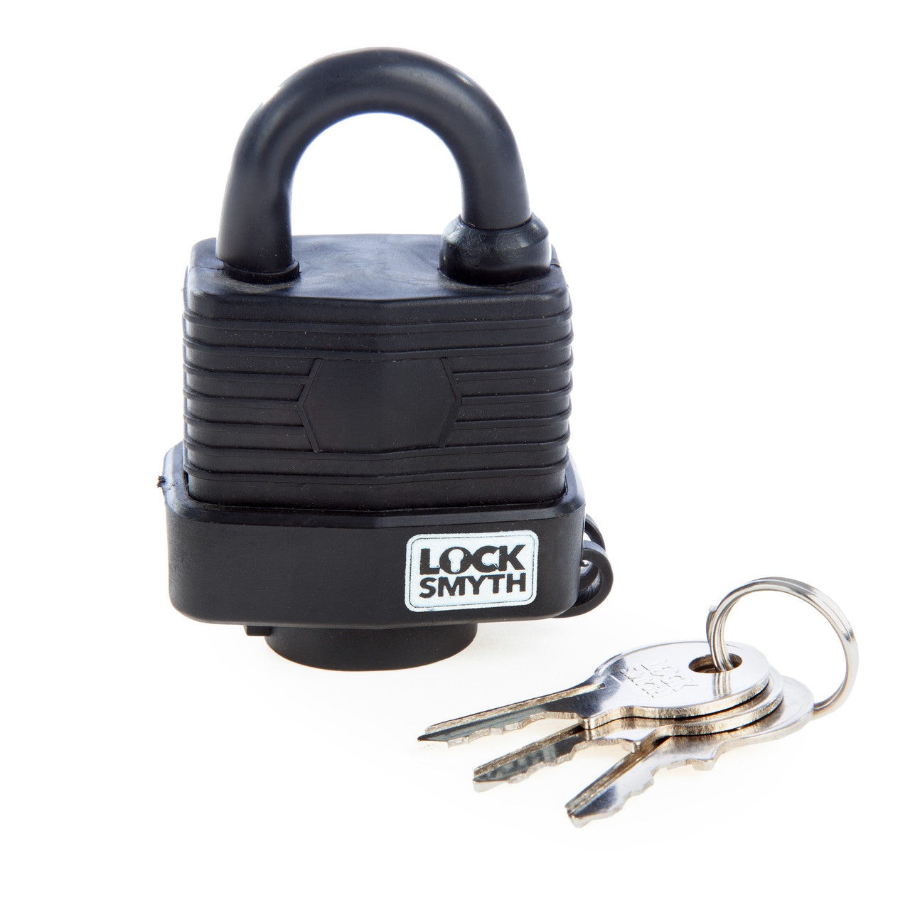 Locksmyth 40mm Weatherproof Padlock 3 Keys Brass Body Steel Shackle L2200016