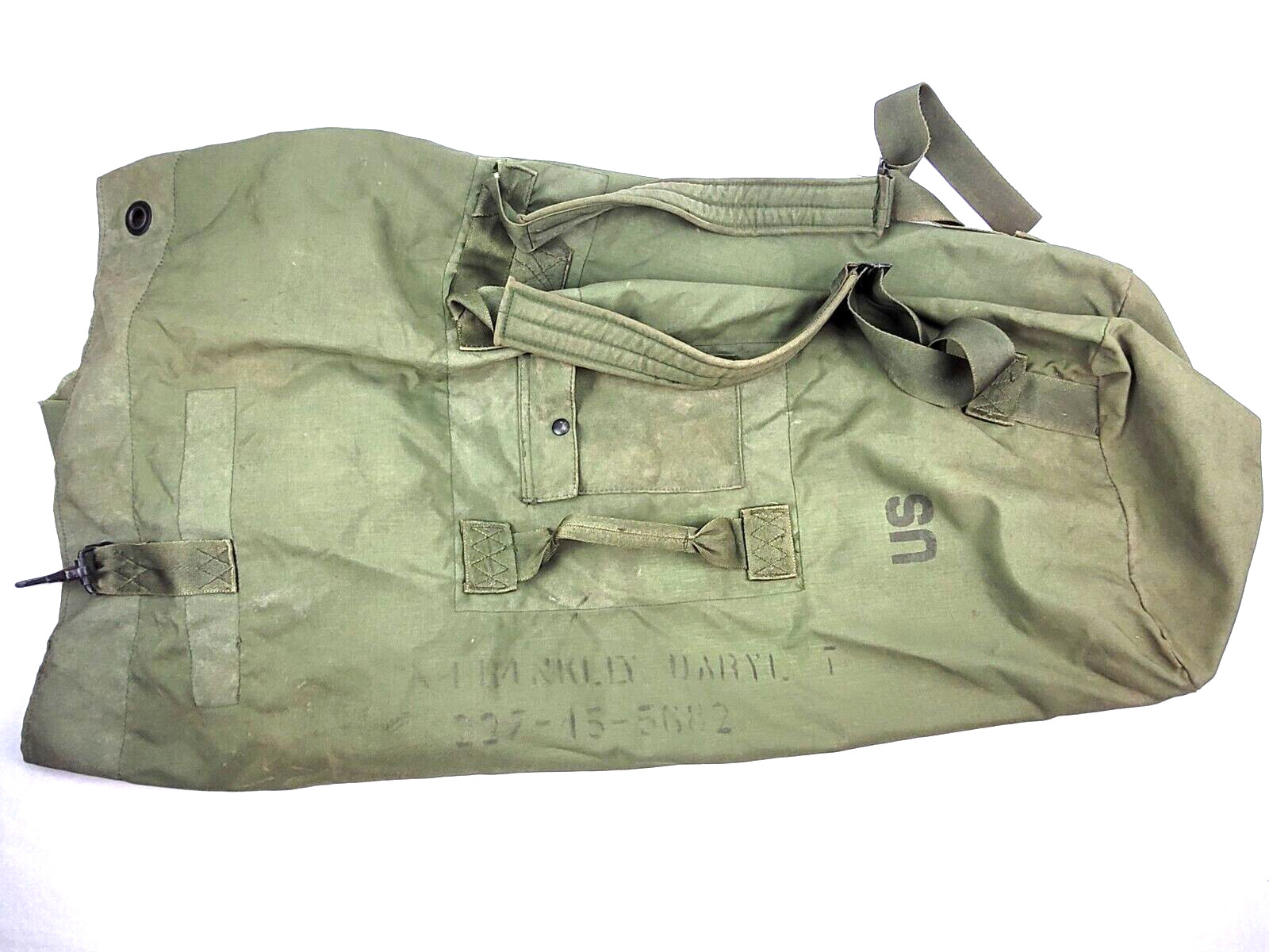 Genuine US Military USGI Olive Green Deployment Top Load Duffel Bag Backpack