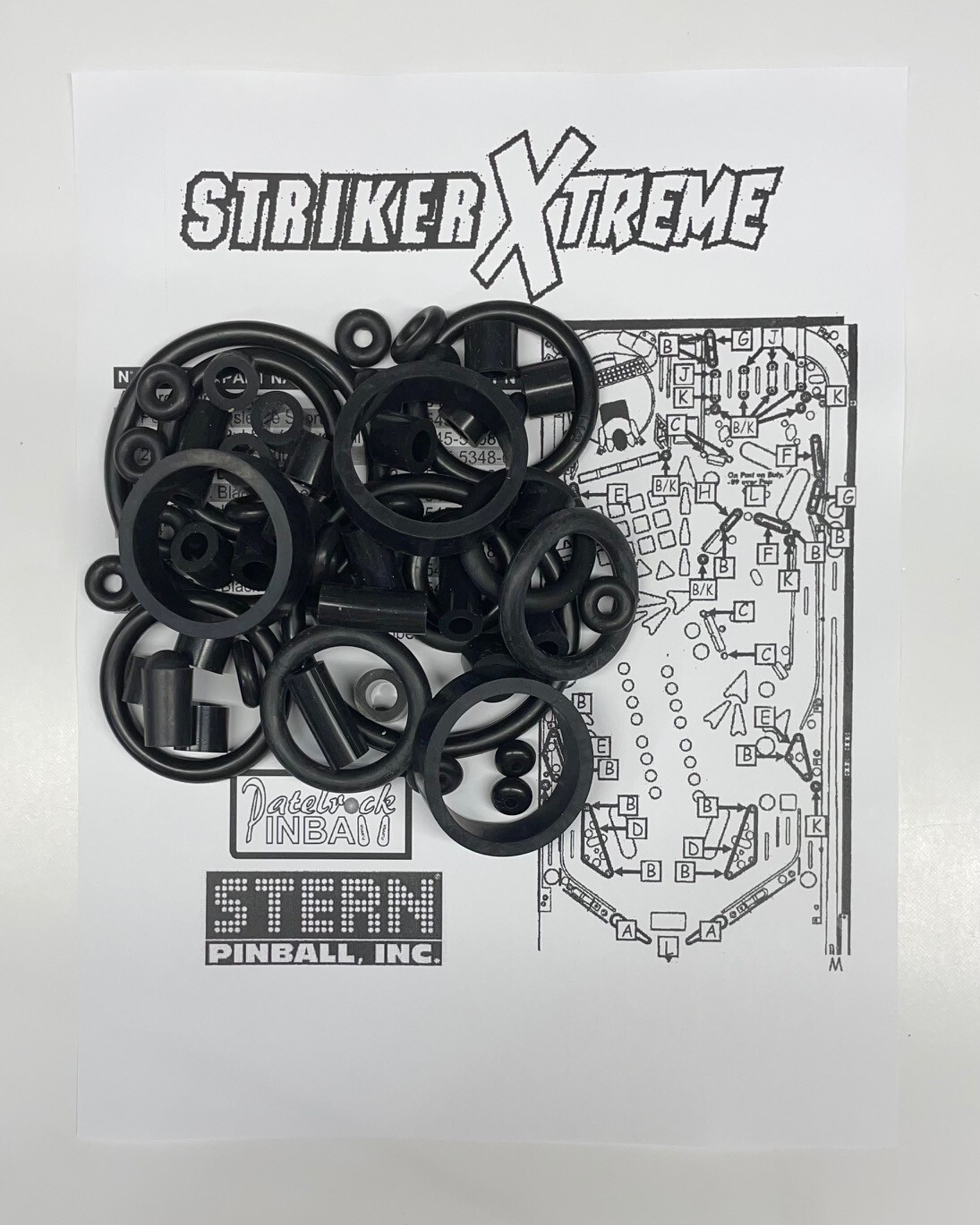 Stern Striker Xtreme Pinball Machine Silicone / Rubber Ring Kit