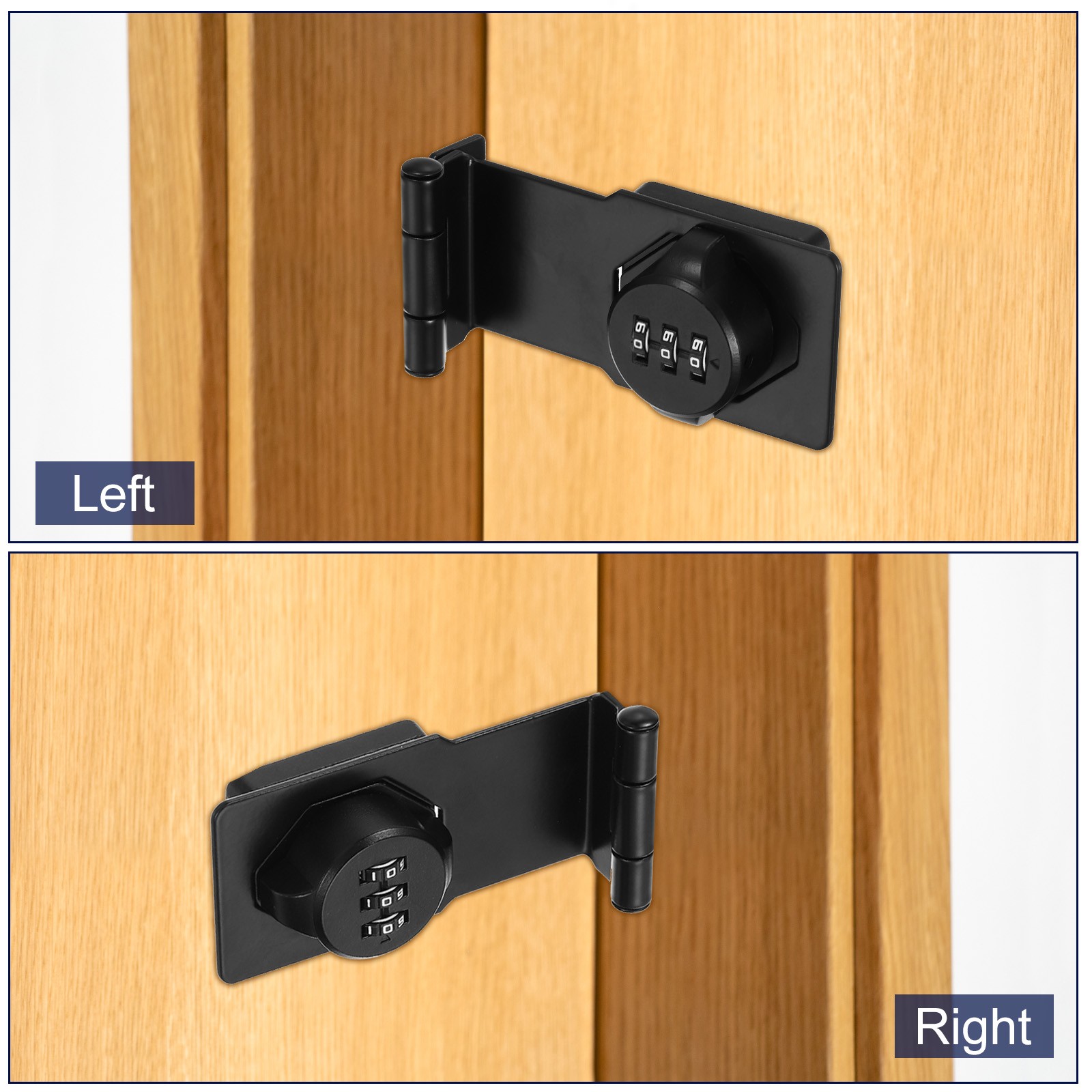 3 Digit 90° Silver 3.5" Cabinet Combination Lock