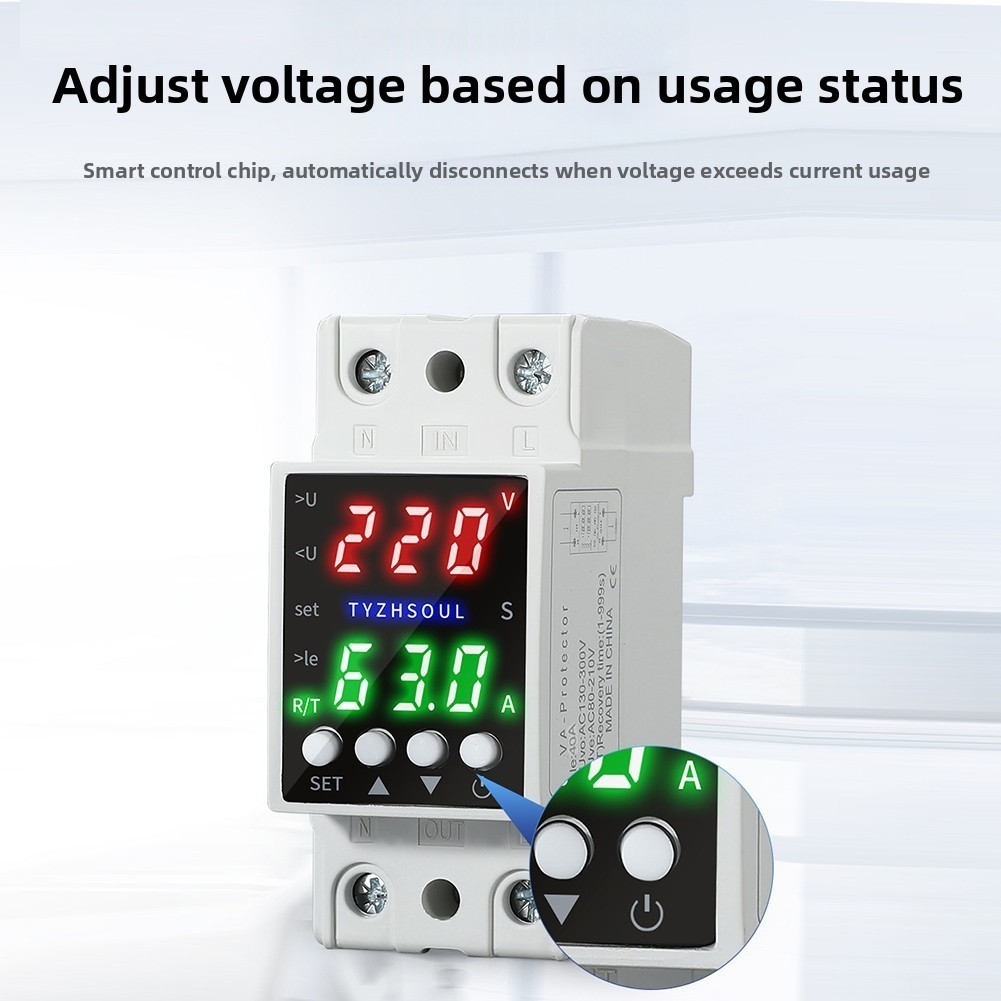 Voltage Protector Smart Device Dual Display LCD Over Under for current Control