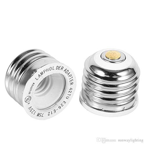 YiLighting Supplier (E26/E27 to E12 Adapter) E26 Medium Screw Base to E12 Can...