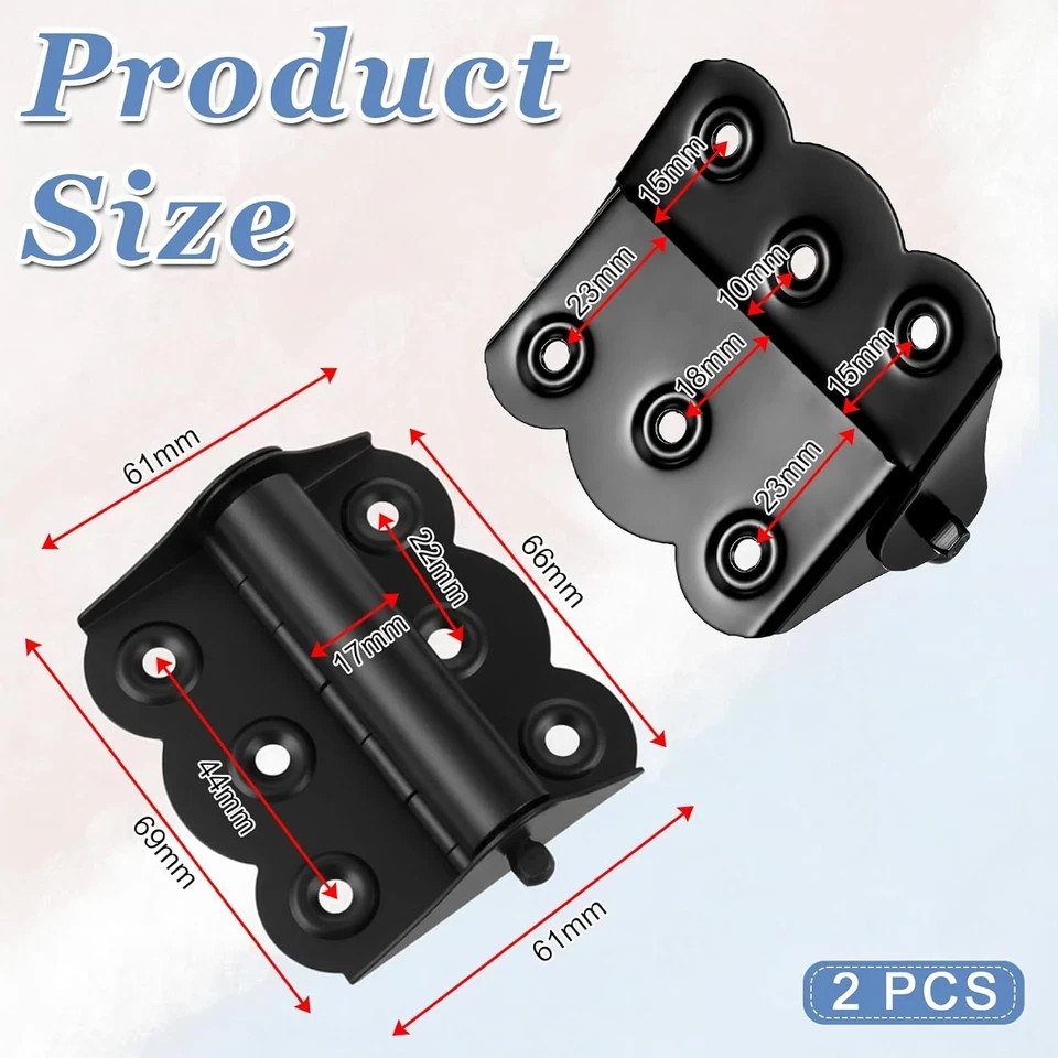 2 Pcs Screen Door Hinges Replacement Stainless Steel Self Closing Spring Loaded