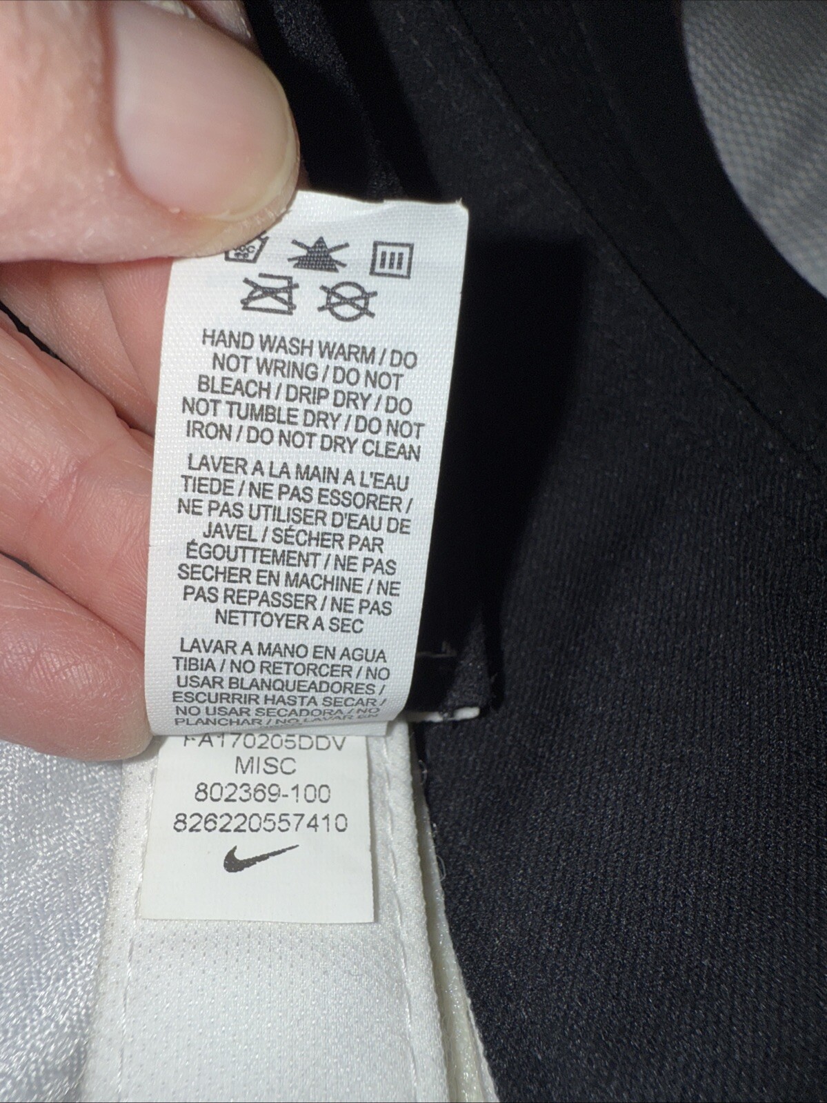Nike White Visor w Black Swoosh and vented strap Hook Loop EUC