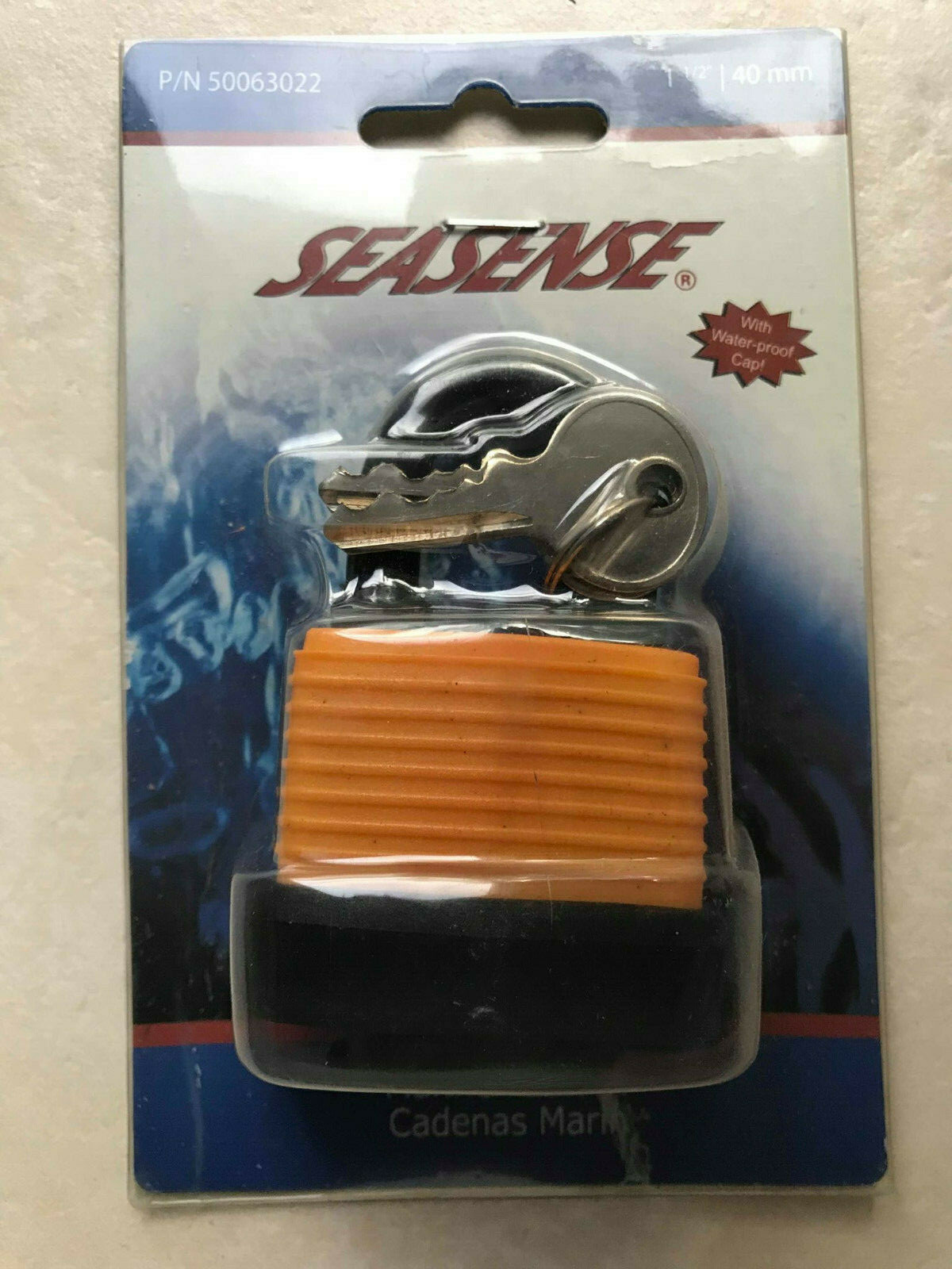 ( LOT OF 2 ) SeaSense 40 mm ( 1 1/2" ) Marine Padlock 2 keys P/N 50063022 lock p