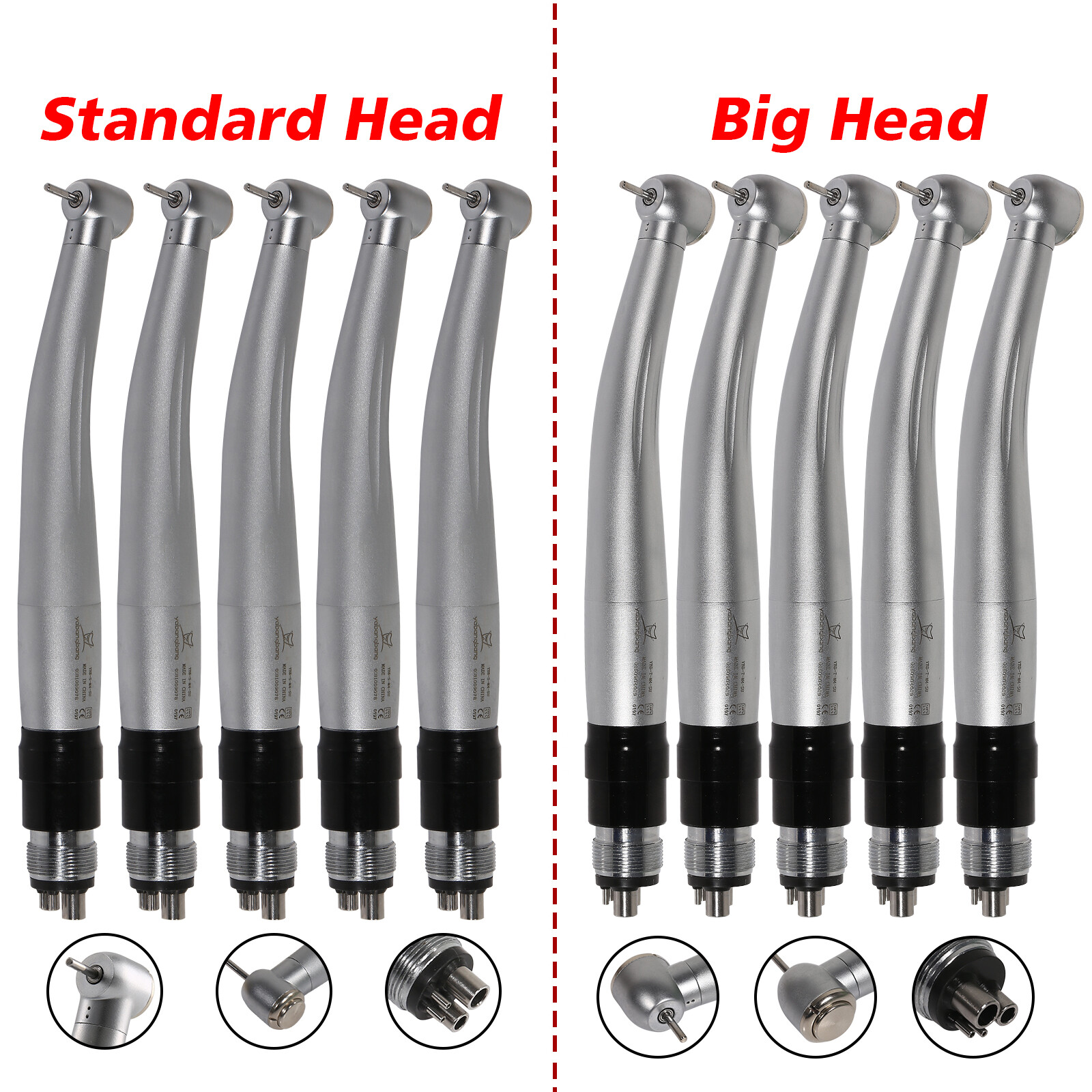 1-5 NSK Style Dental High Speed Turbine Handpiece with Quick Coupler 4 Hole