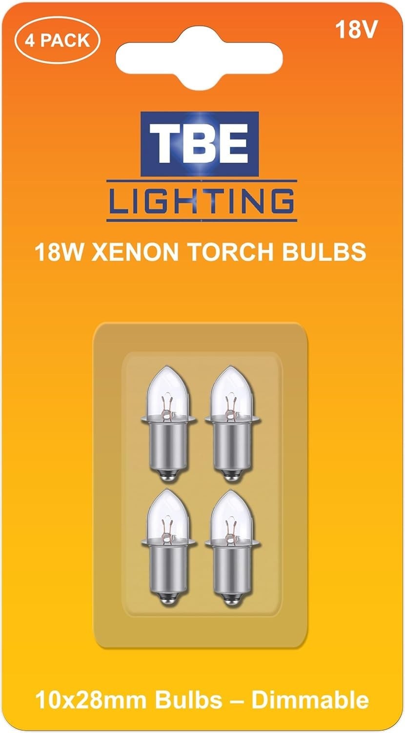 Replacement 18V Xenon Flashlight Bulbs Pack of 4 for Cordless Lights