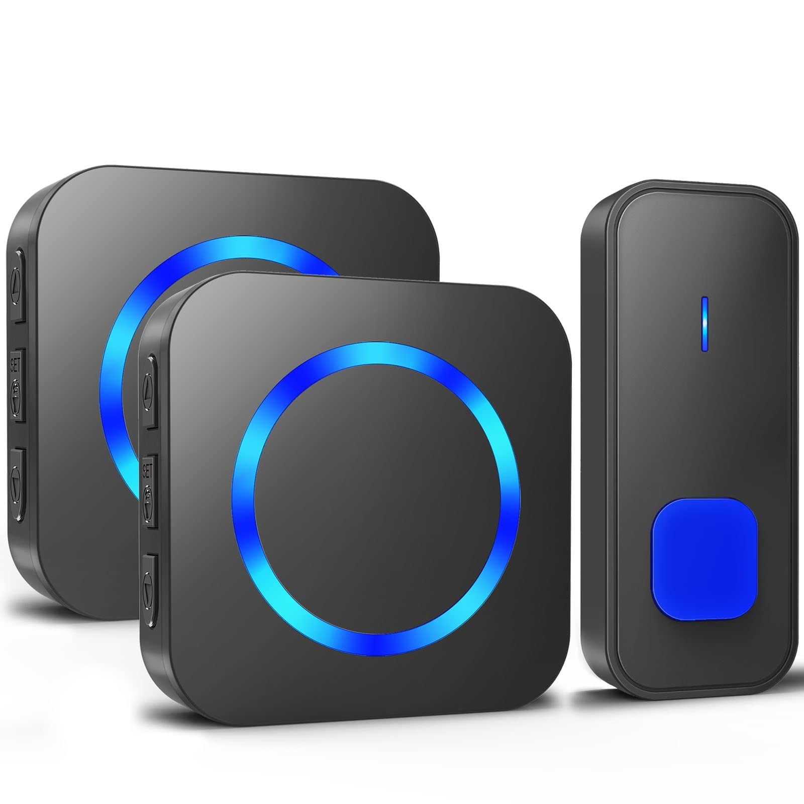 SURFOU Wireless Waterproof Doorbell, Easy installation with 2 Receivers -1300...
