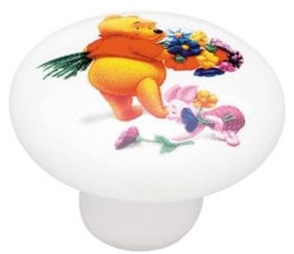 1-1/2" Disney Pooh Bear & Piglet Ceramic Knob