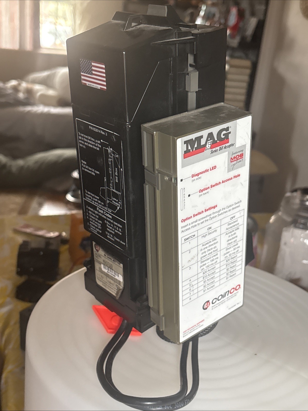 FULLY WORKING! Coinco BA30B Bill Acceptor Validator for Vending, Arcade, 117Volt