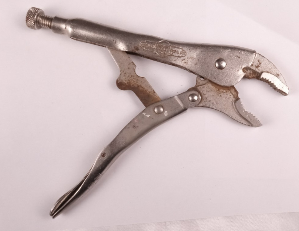 Vintage PETERSON DeWITT 10WR The Original Vise Grip locking pliers curved jaw