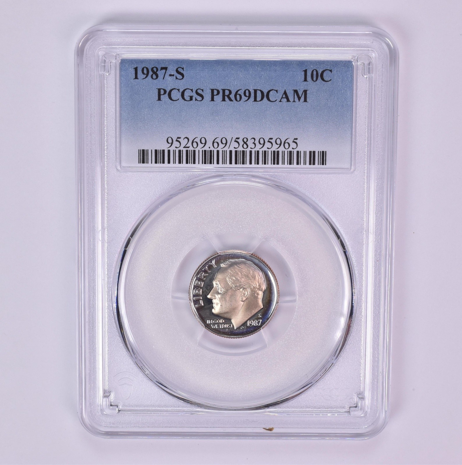 1987-S Roosevelt Dime PR69 DCAM PCGS Beautiful Tone *1497