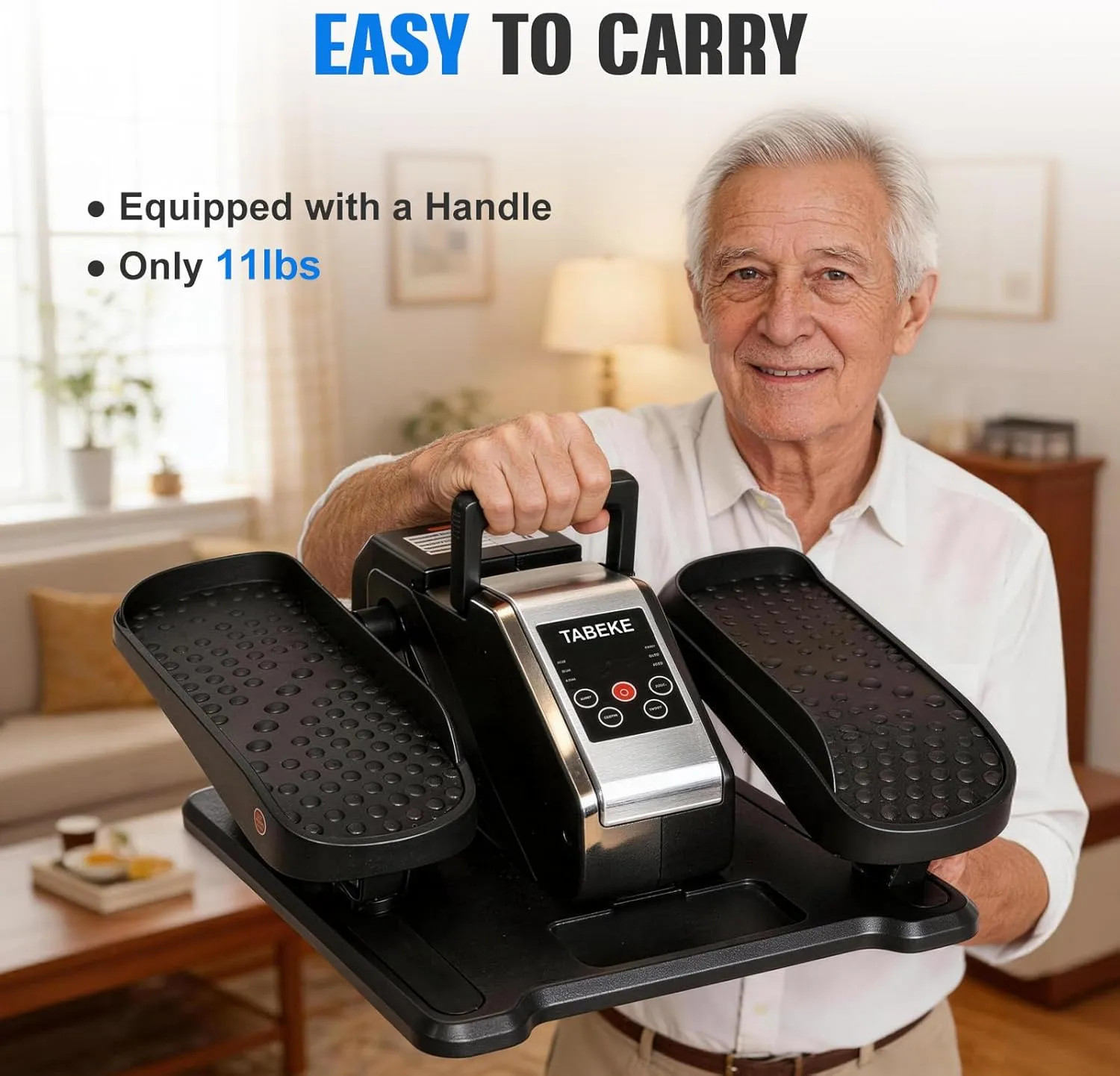 Under Desk Electric Elliptical Machine 12 Speed Leg Exerciser with Remote Con...