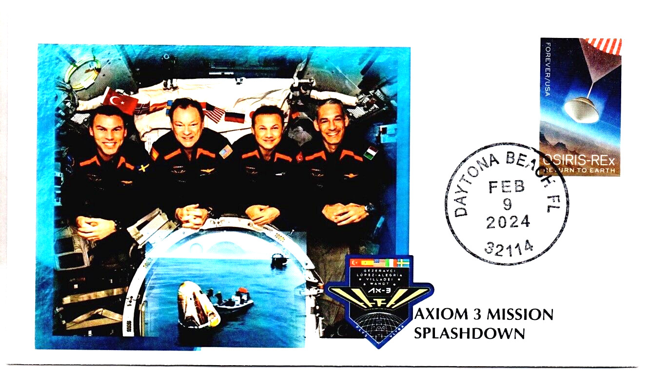 AXIOM 3 AX-3 SPACE MISSION SPLASHDOWN 1/18/2024, CHRIS CALLE DESIGN