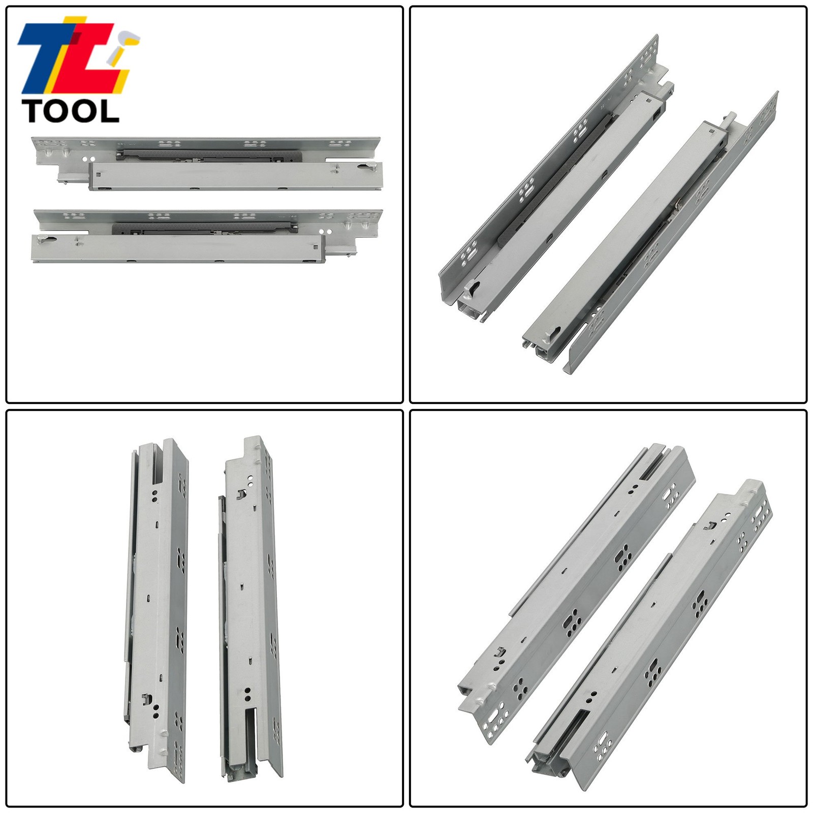 15 Inch Full Extension Drawer Slides 3D Adjustable Lock Undermount