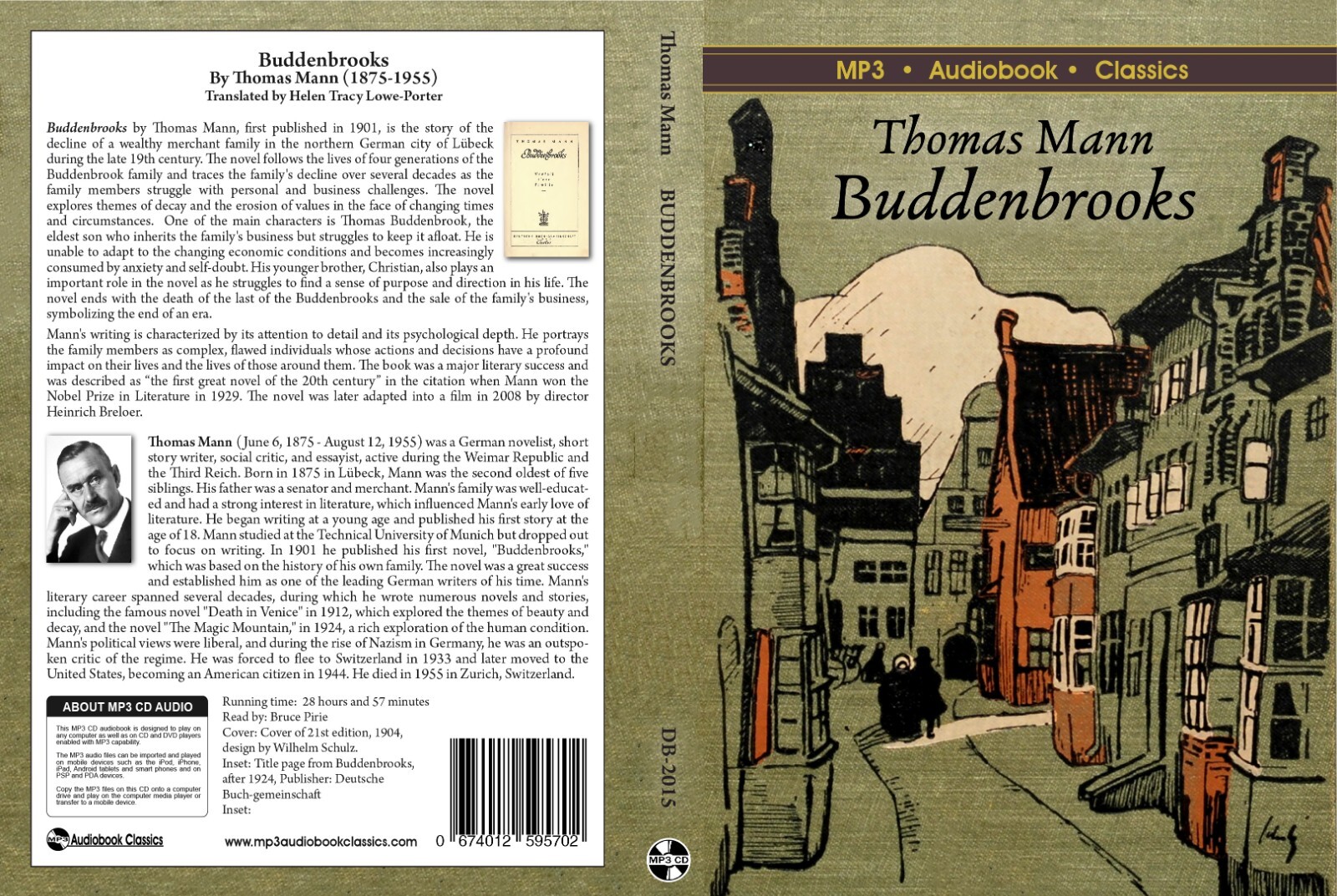 Buddenbrooks - Unabridged MP3 CD Audiobook in DVD case