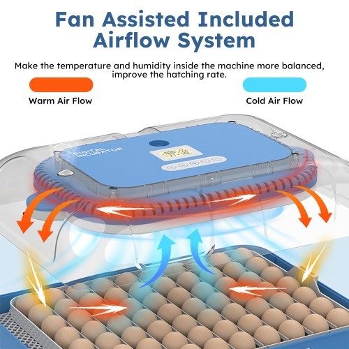 Incubator 70 egg incubators with automatic rotation and temperature control