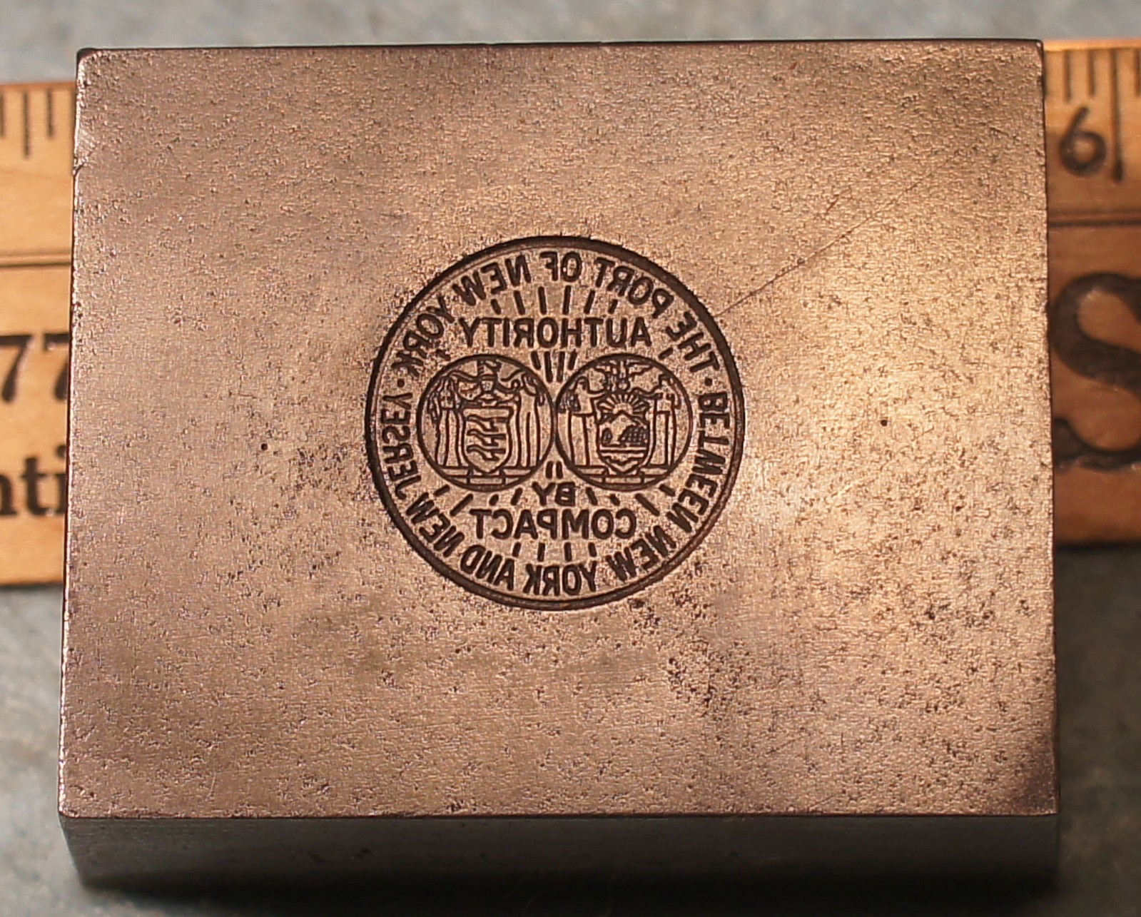 1954 PORT AUTHORITY NEW YORK ⅞” Medal STEEL STAMPING DIE RH626 NY NJ