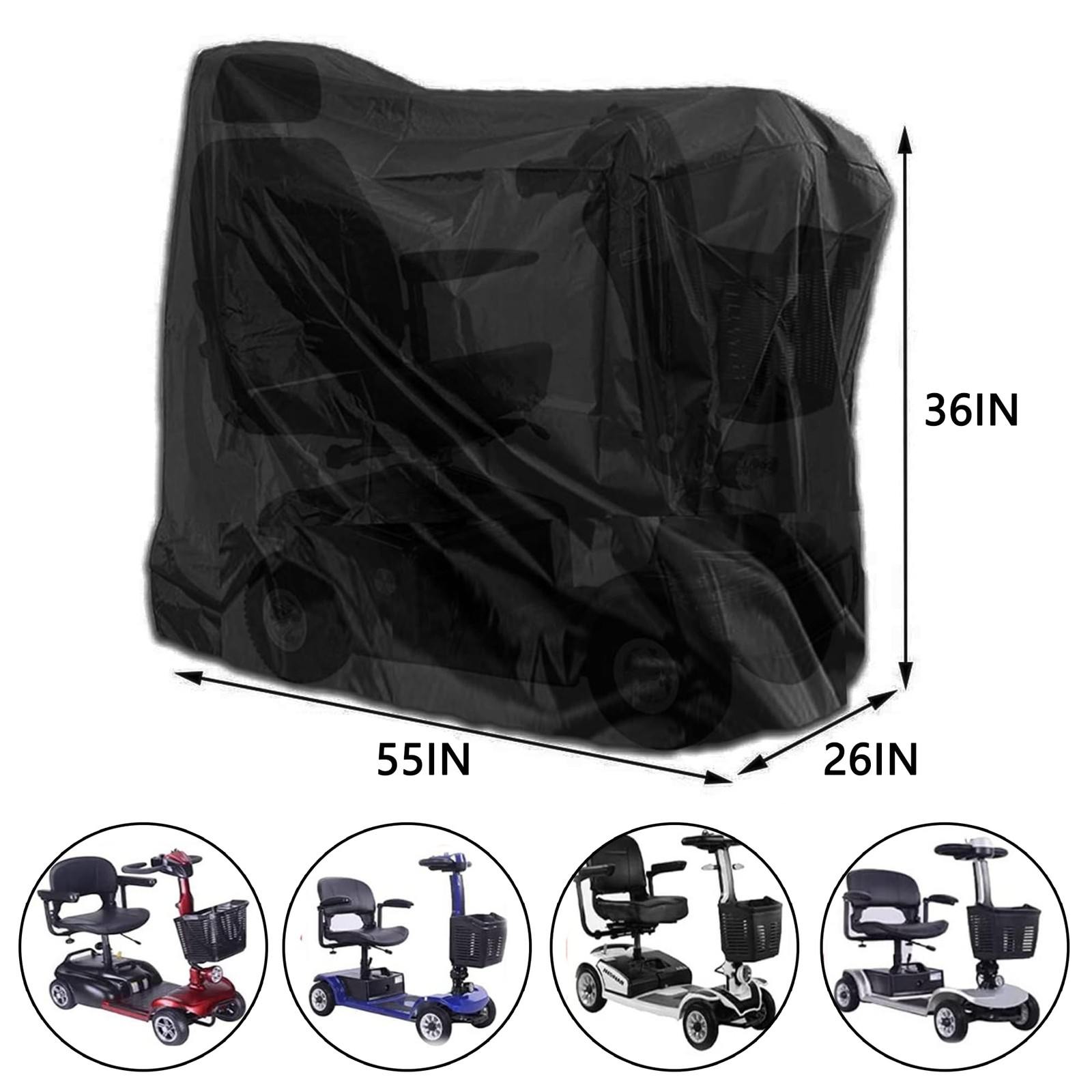 Waterproof Mobility Scooter Cover - Durable 420D Storage Protection