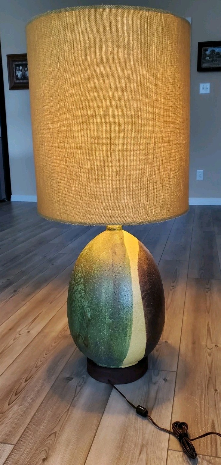 Beautiful Marcello Fantoni Table Lamp with Shade 39 1/4" Tall
