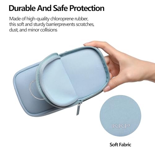 KKP Double Eyeglass Case | Sunglasses Cases with 2 Compartments Light Blue