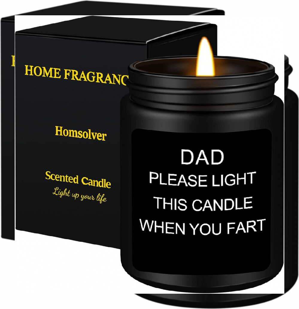 Homsolver Dad Gifts from Daughter Son,Dad Birthday Sandalwood Scented Candle