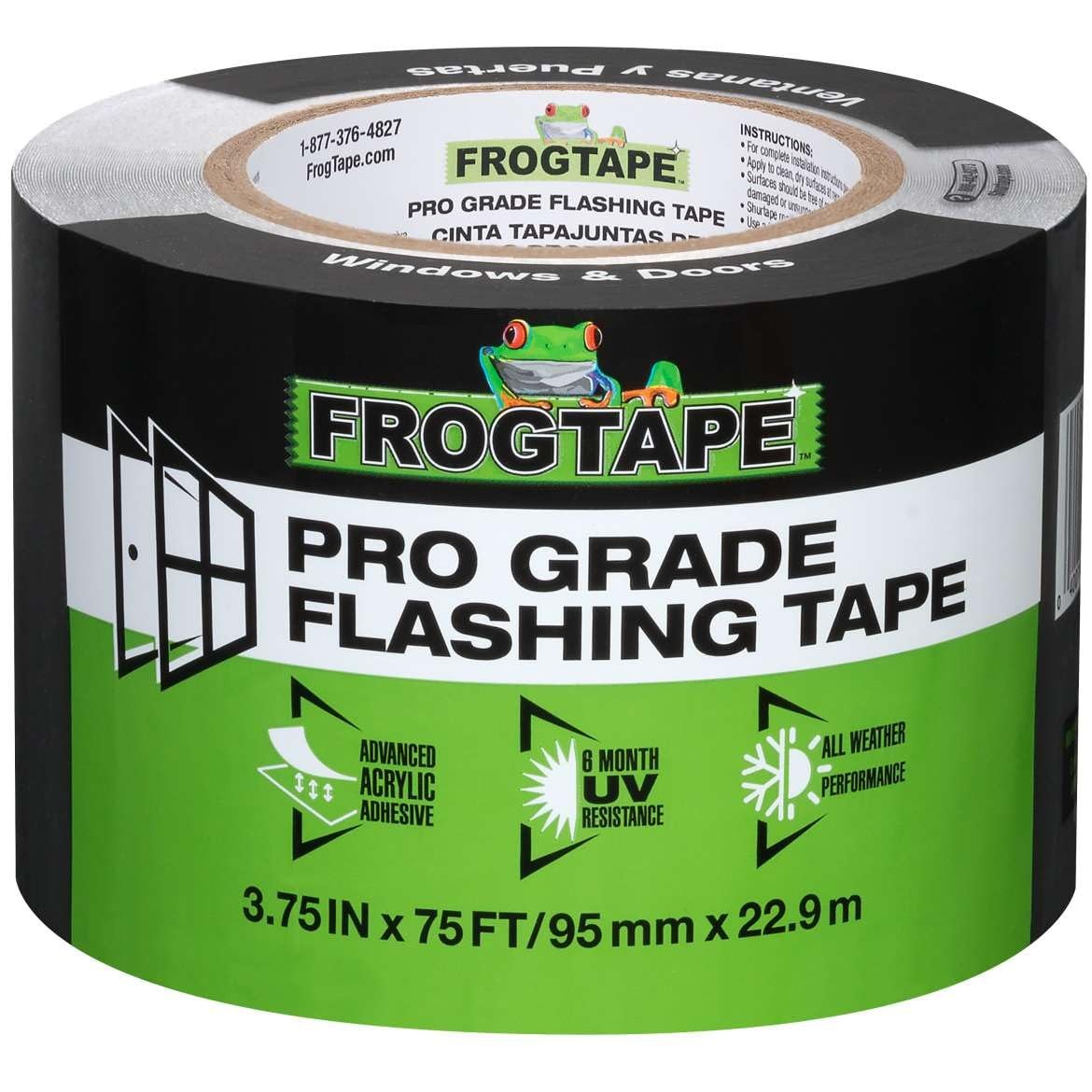 Pro Grade Flashing Tape for Windows & Doors, 3.75 Inch Width - 75 Foot Roll, ...