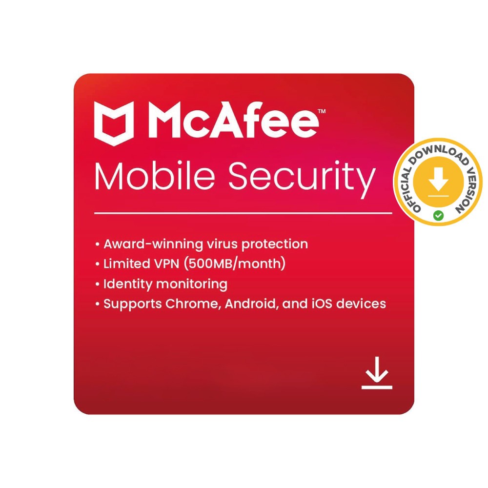 McAfee Mobile Security 2026 | 1 Year 1 Android | Antivirus | Download