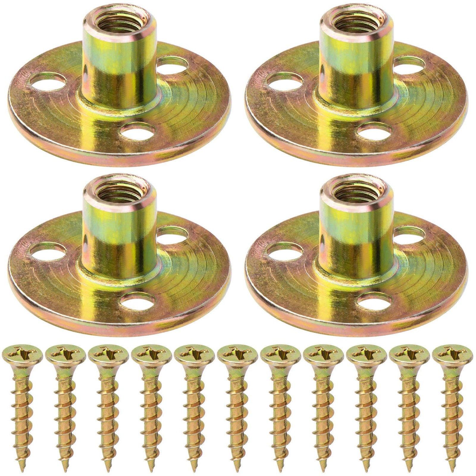 8 Sets Leg Mounting Plates Furniture Legs Attachment Industrial Strength T-Pl...