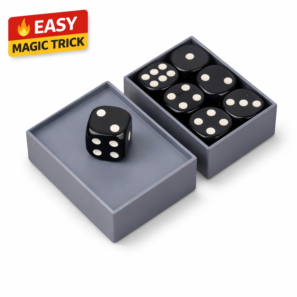 Magic Dice Prediction Trick Set – Quick Change Illusion – Easy Magic Trick