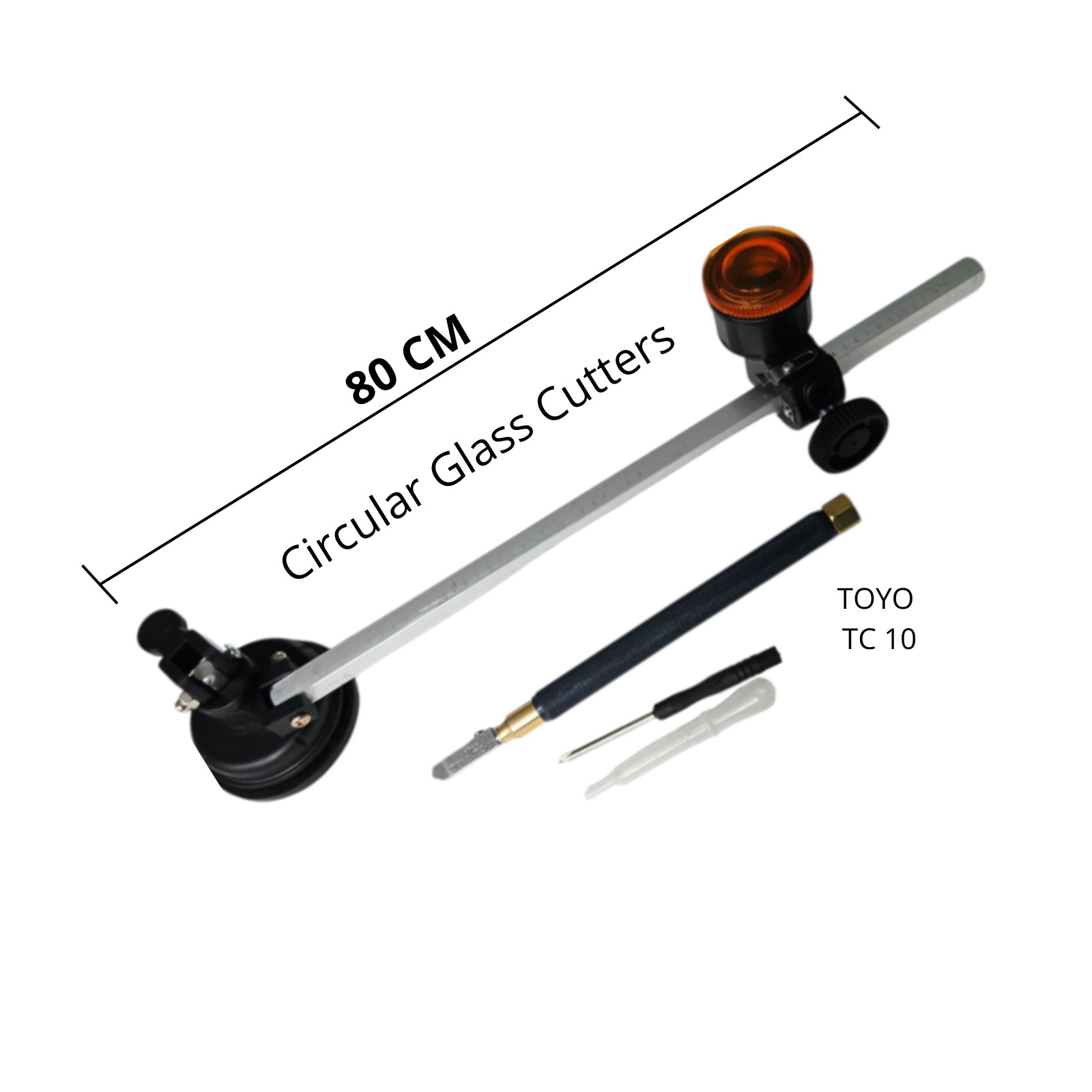 Toyo Glass Cutter TC-10/17/21V/30/90/600 and Circular Glass Cutter 80cm