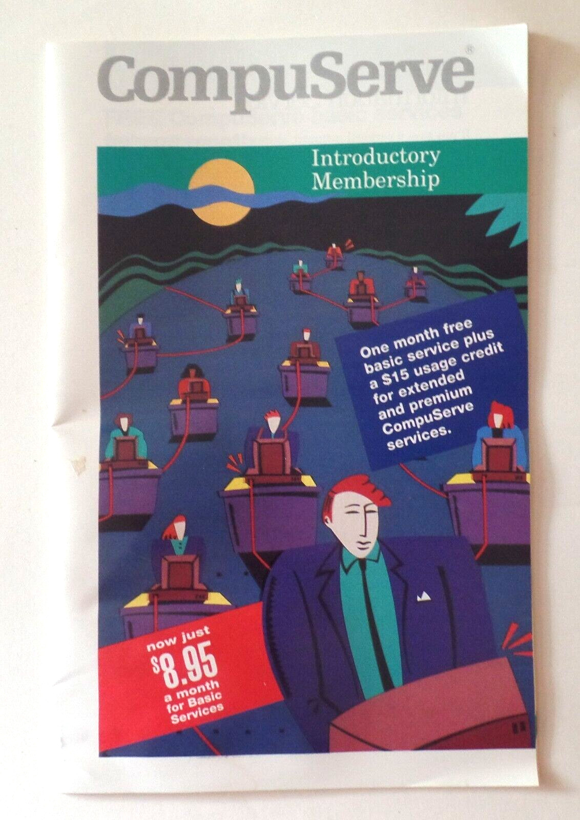 Vintage 1993 COMPUSERVE INTRO MEMBERSHIP BOOKLET Paperback