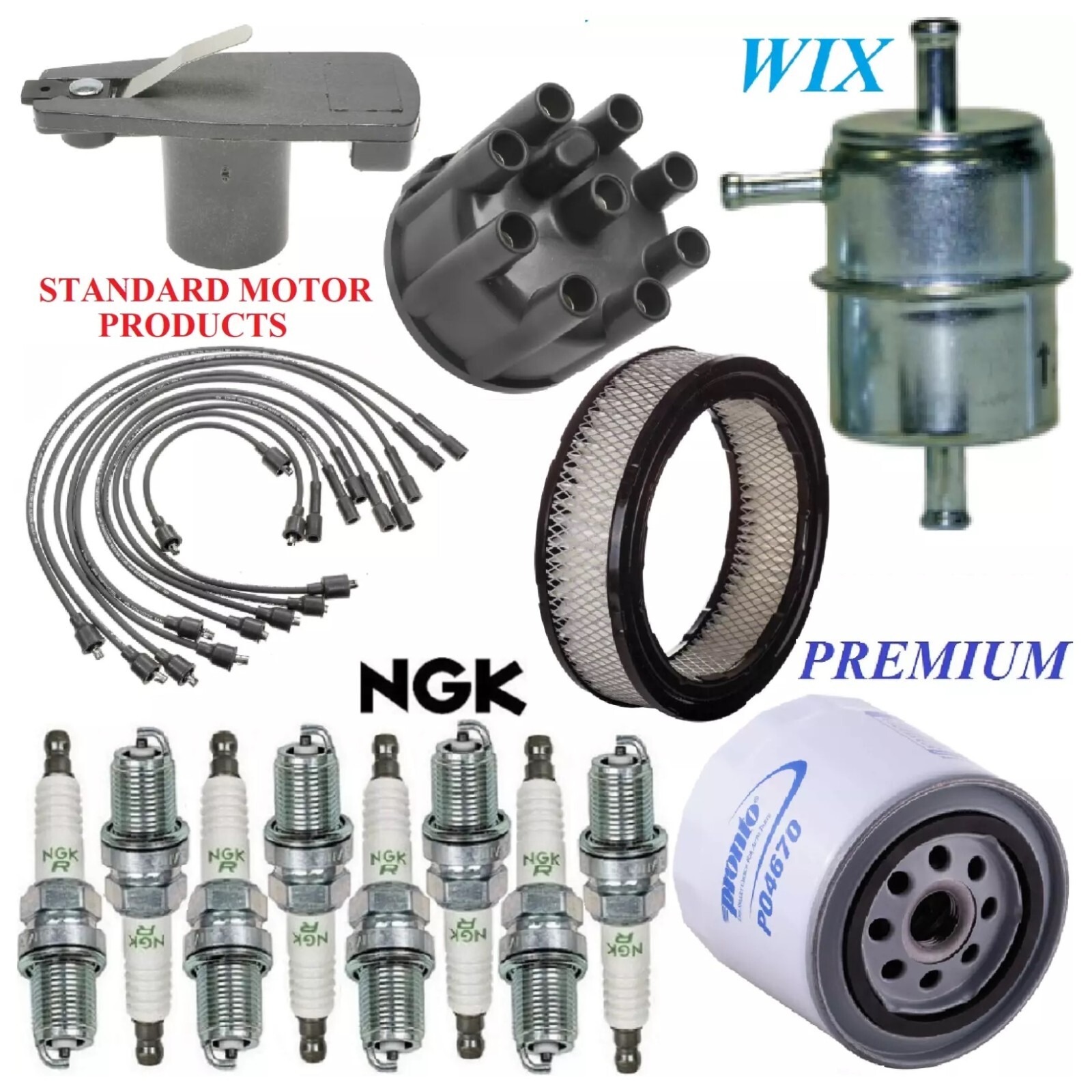 Tune Up Kit Filters Cap Rotor Wire Spark Plugs For PLYMOUTH PB300 V8 5.9L 1980