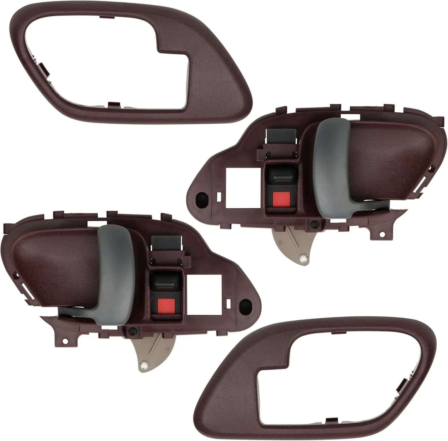 Interior Door Handle w/Bezel Kit (Red) Compatible with 1995-2002 Chevy Chevy GMC