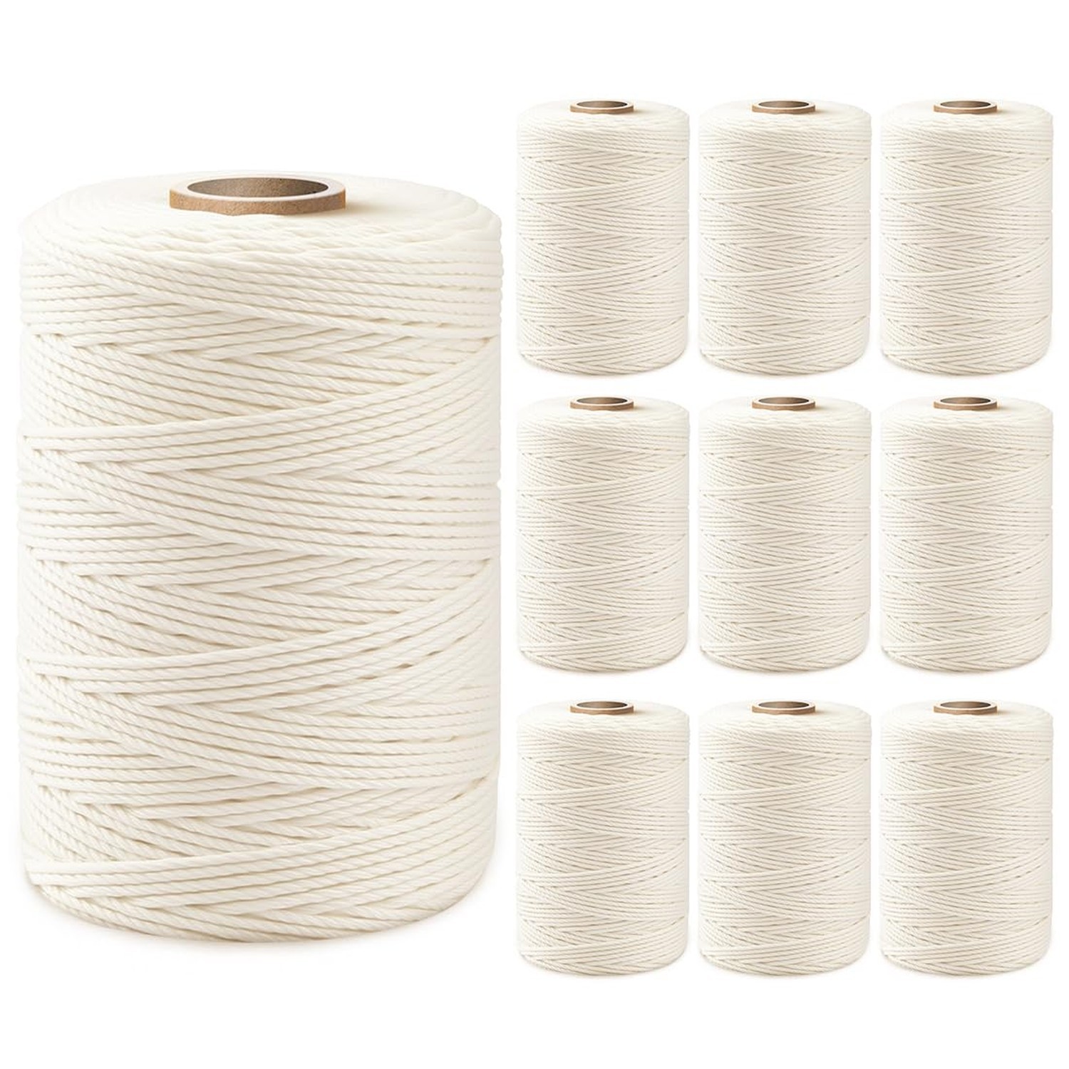 6,000ft (600ft x 10Rolls) Butchers Twine 2mm Cotton String for Cooking Kitche...